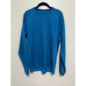 Patagonia Mens Capilene Long Sleeve Size Large  Blue Base Layer